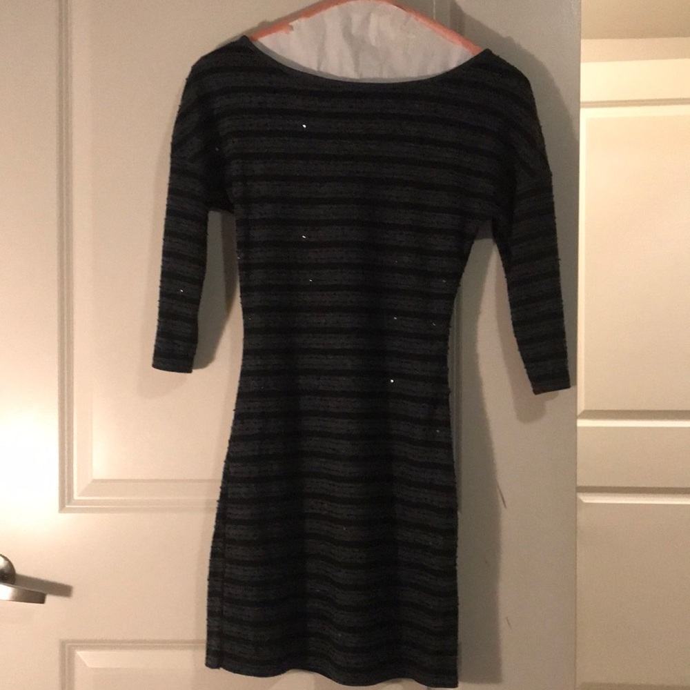 Express Black Sequin Dress XS